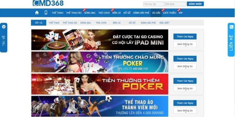 Khuyến mãi và chương trình ưu đãi CMD368